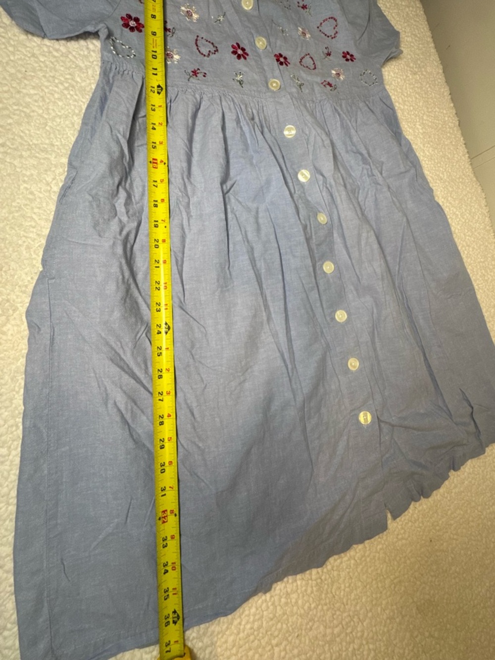 Bechamel Vintage Embroidered Flowers Denim - Picture 4 of 9